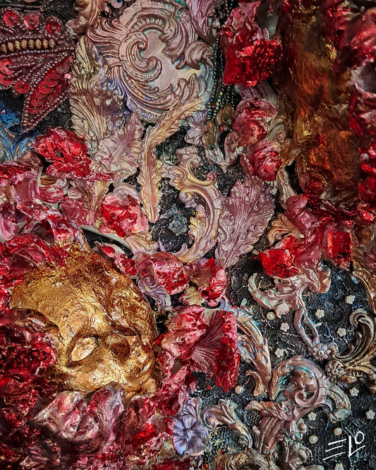 “Era of Peony Bloom” – Mixed Media Artwork