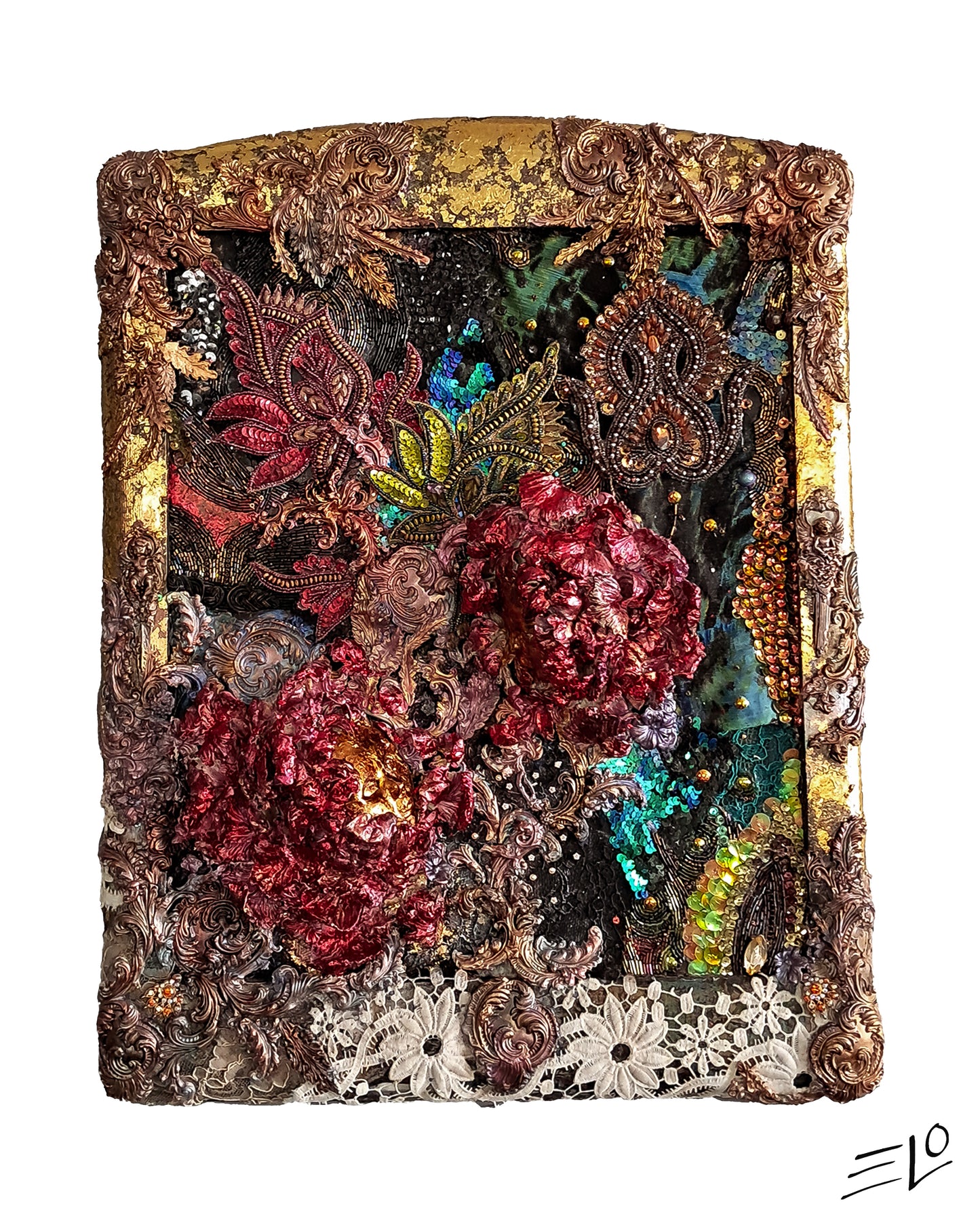“Era of Peony Bloom” – Mixed Media Artwork