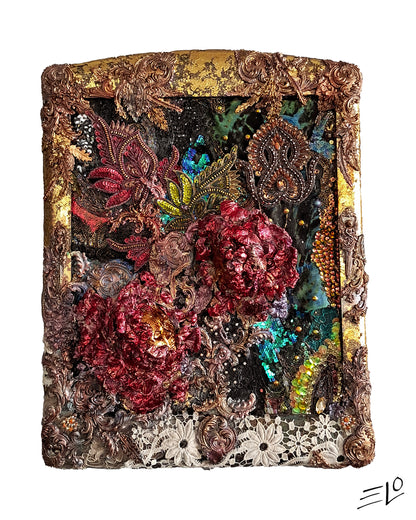 “Era of Peony Bloom” – Mixed Media Artwork